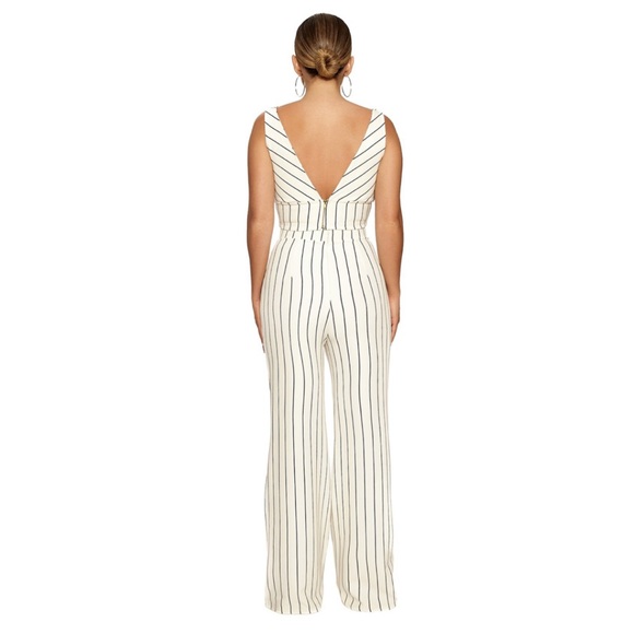 Naked Wardrobe stripe crop top high waist pant set - Picture 5 of 8